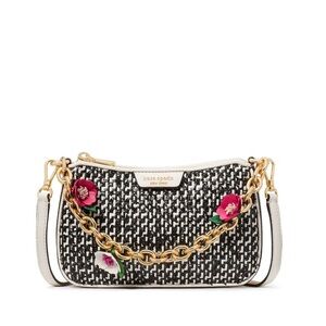 ♠️kate spade Jolie Raffia Tweed Small Convertible Crossbody, Parchment Multi NWT